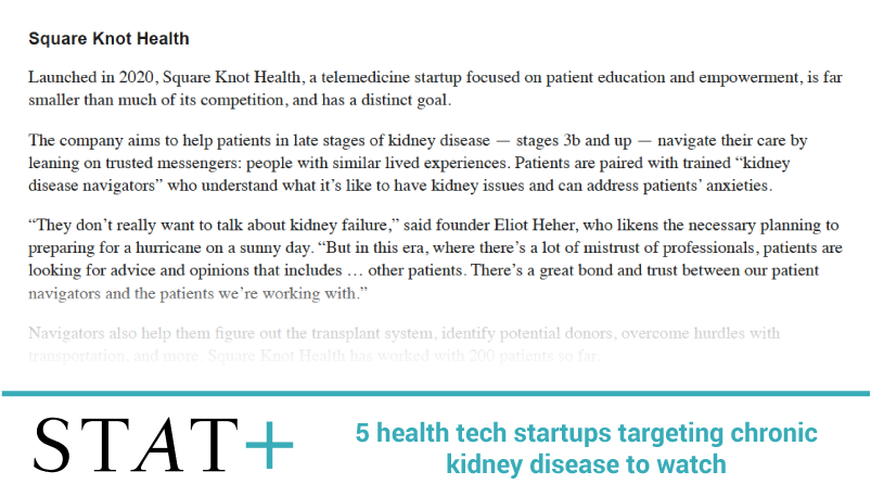 5 health tech startups targeting chronic kidney disease to watch